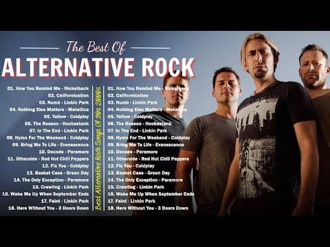 Alternative Rock Of The 90s 2000s – Linkin park, Creed, AudioSlave, Hinder, Evanescence