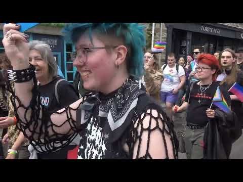 Falmouth  Cornwall England Gay LGBTQIA Pride Parade 26th April 2025. With Mayors speech